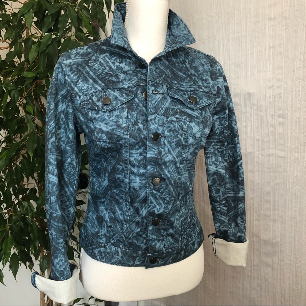 CALVIN KLEIN  Size S classic style denim blue jean jacket coat button down